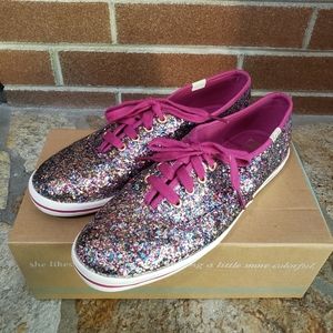 kate spade keds rainbow glitter sneakers